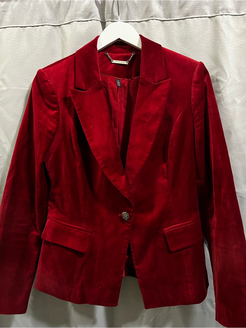 Banana Republic Red Velvet Single-Button Blazer